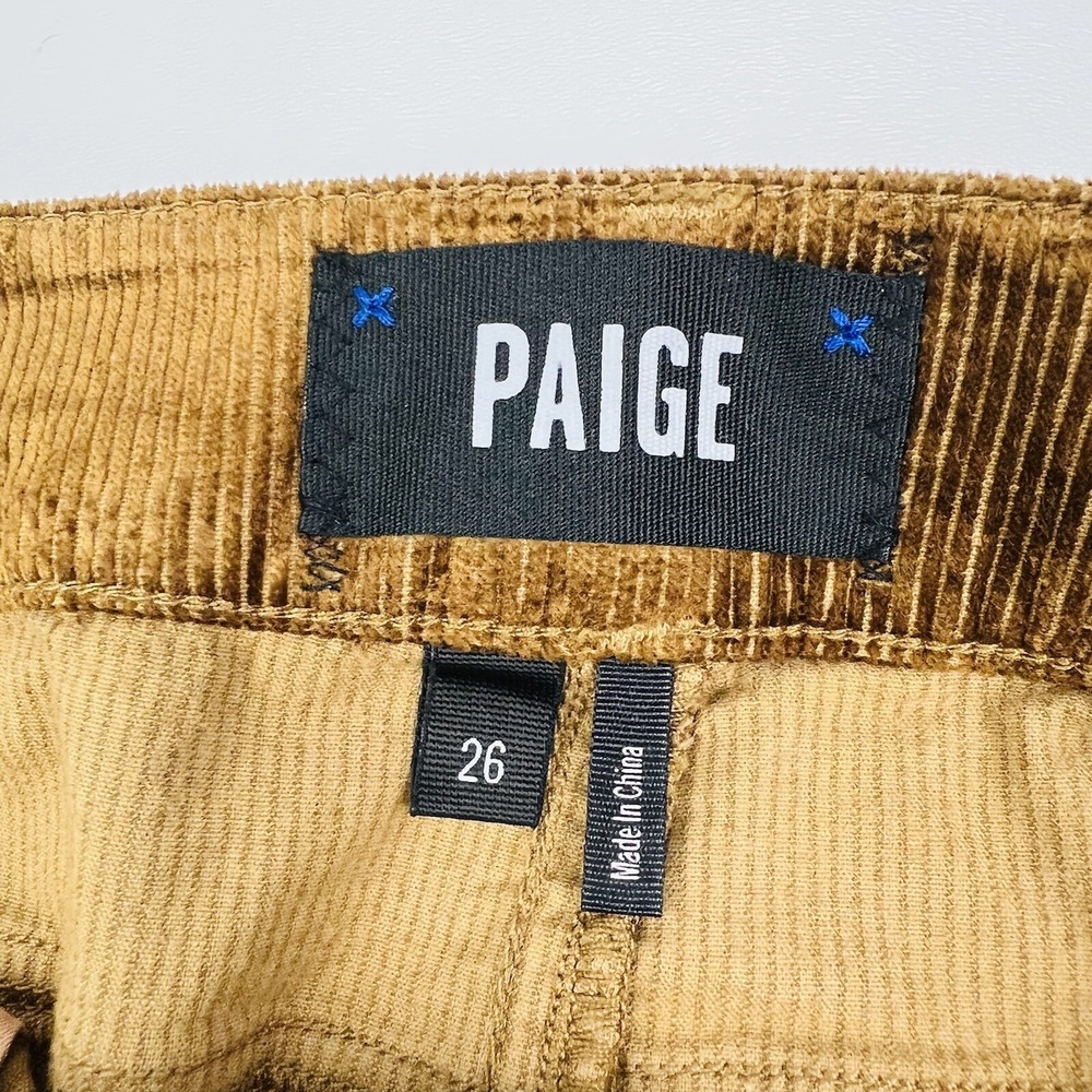 Paige Hoxton Ultra Skinny Chestnut Brown Cotton Blend Corduroy Pants Womens 26 - Picture 5 of 9